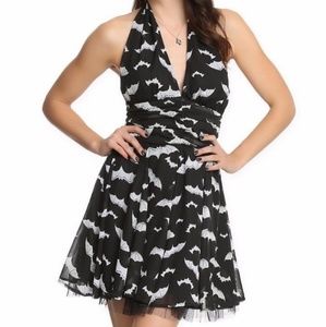 Hell Bunny Robyn Dress in Black Bats